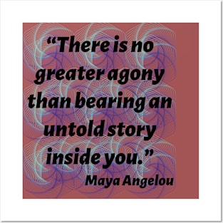 Quote Maya Angelou Posters and Art